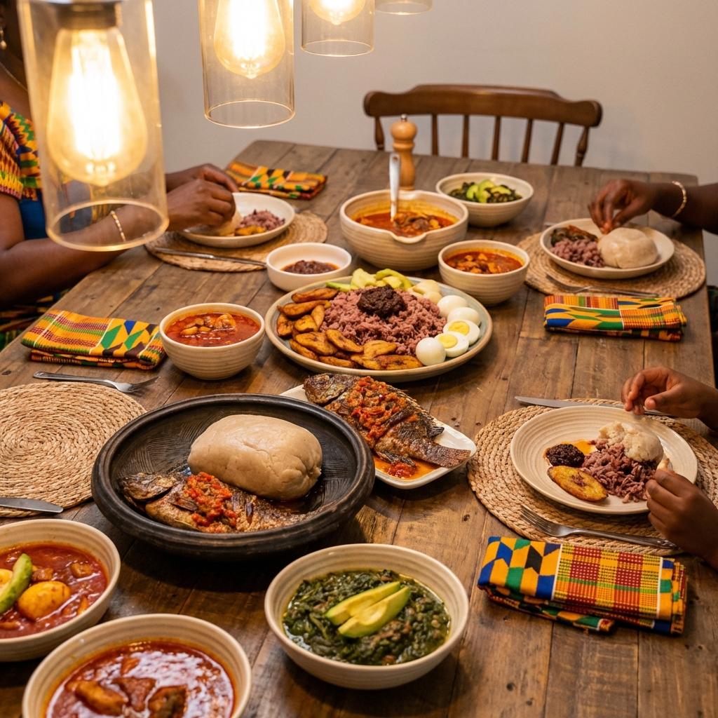 Ghanaian Feast Table